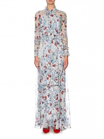 ERDEM Nellie Ibaraki-print silk gown ~ designer gowns ~ luxury clothes ~ occasion wear ~ long floral dresses - flipped
