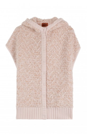 MISSONI Oversized Vest with Wool pale pink. Knitted cardigans – jackets | hooded knitwear | fashion