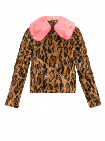 SHRIMPS Papa Puss jaguar-print faux-fur coat. Animal prints – designer jackets – warm winter outerwear