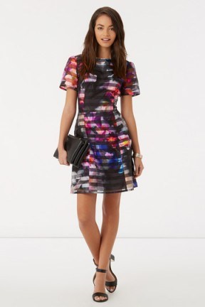 OASIS – photographic organza print dress. floral print dresses / printed party fashion / flower prints - flipped