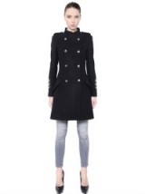 PIERRE BALMAIN EMBELLISHED WOOL BLEND COAT ~ luxury outerwear ~ designer military coats ~ winter fashion