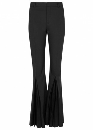 JONATHAN SAUNDERS Polly flared pleated wool trousers ~ dream flares ~ designer fashion - flipped