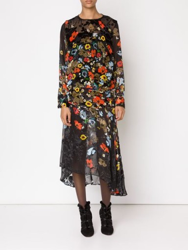 PREEN BY THORNTON BREGAZZI poppy flowers print dress – as worn by Olivia Palermo in Dublin, 9 October 2015. Celebrity fashion | style icons | designer floral dresses | what celebrities wear