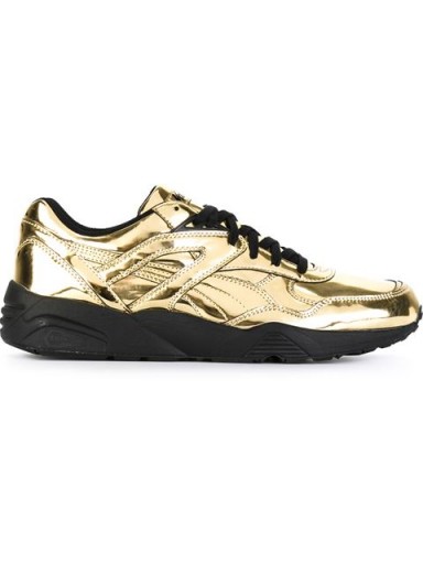 PUMA metallic trainers – metallic sports shoes – gold metallics