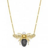 Olivia Palermo & Bauble Bar Queenbee Pendant. Statement jewellery – large pendants – bee necklaces