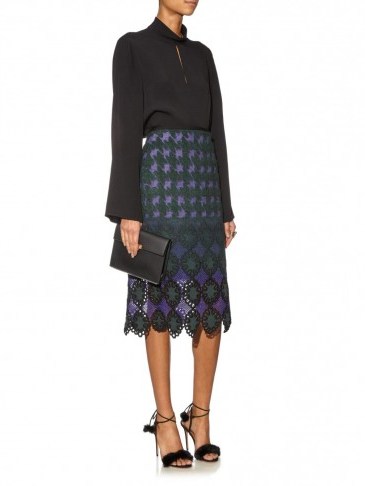 ERDEM Safia jacquard pencil skirt ~ luxury skirts ~ designer fashion - flipped