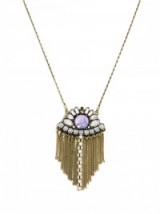Bauble Bar Savanna Fringe Pendant. Statement jewellery – large crystal pendants – long necklaces