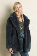 Selected Femme Bania Faux Fur Coat green. Luxe style coats ~ luxury looking fluffy jackets ~ winter fashion