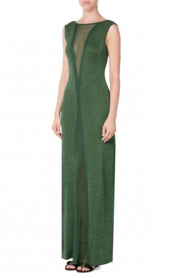 MISSONI Sheer Paneled Viscose Maxi-Dress in green – as worn by Cheryl Fernandez-Versini on The X-Factor, 24 October 2015. Celebrity fashion | star style | designer gowns | long occasion dresses | what celebrities wear | Cheryl Cole - flipped