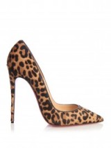 CHRISTIAN LOUBOUTIN So Kate jaguar-print calf-hair pumps. Animal prints / designer high heels / luxury court shoes / stiletto heeled courts