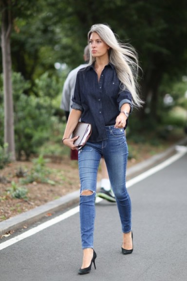 A perfect double denim look