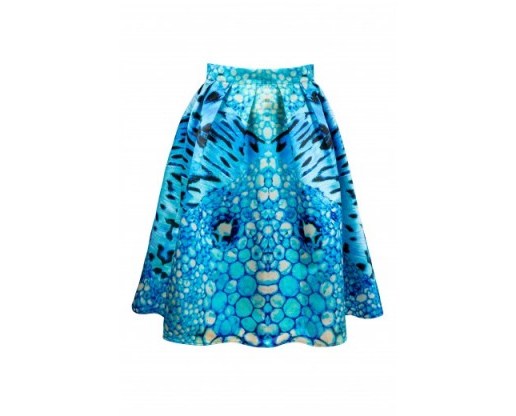 Skeena S – The Midi Skater skirt – as worn by Countdowns’s Rachel Riley. Celebrity fashion | printed skirts | what celebrities wear - flipped
