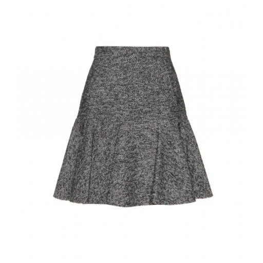 DOLCE & GABBANA Tweed skirt ~ grey tweeds ~ designer skirts ~ A-line ruffle hem ~ stylish ~ chic style - flipped