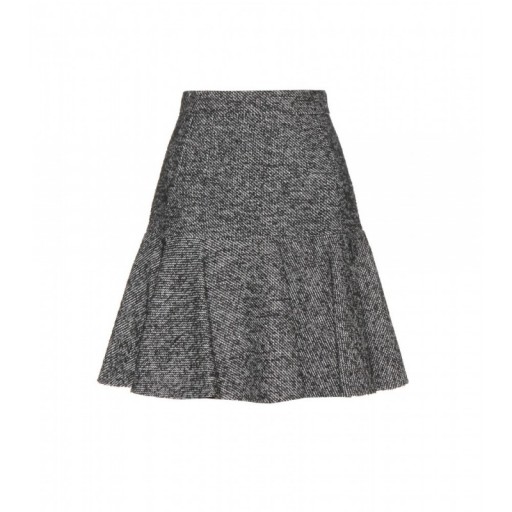 DOLCE & GABBANA Tweed skirt ~ grey tweeds ~ designer skirts ~ A-line ruffle hem ~ stylish ~ chic style