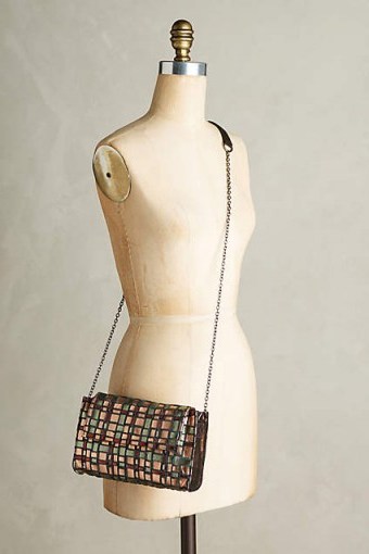 ANTHROPOLOGIE villete clutch bronze. Luxe style bags ~ luxury looking metallic handbags - flipped