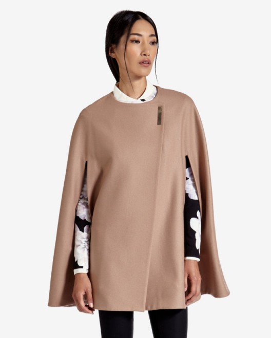 TED BAKER – VICKIYE Wool cape taupe ~ weekend fashion ~ smart capes ~ chic style coats