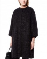 Jaeger black wool mohair cocoon coat ~ chic style coats ~ classic style outerwear ~ winter fashion