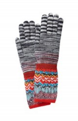 MISSONI Zigzag Print Wool Gloves. Knitted gloves | winter accessories | patterned knitwear