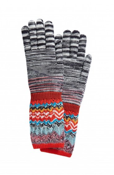 MISSONI Zigzag Print Wool Gloves. Knitted gloves | winter accessories | patterned knitwear - flipped