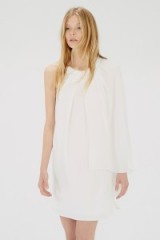 WAREHOUSE Cream asymmetric cape dress. Party dresses / occasion wear / going out fashion / evening glamour