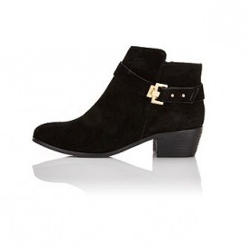 Miss Selfridge Annie black suede ankle boots ~ weekend style ~ casual footwear - flipped