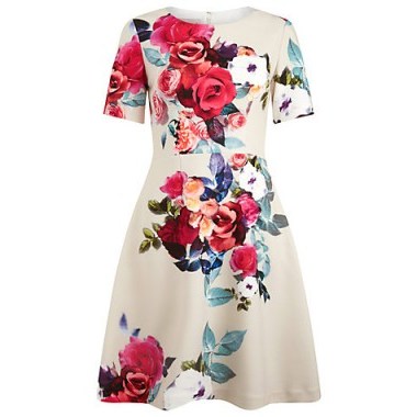 Phase Eight Aurora Floral Dress. Flower prints / fit and flare dresses - flipped