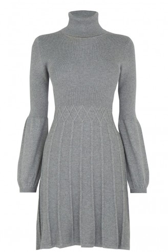 OASIS Cable Polo Top. Winter fashion / knitted dresses / high neck style / roll neck / stylish knitwear / daywear