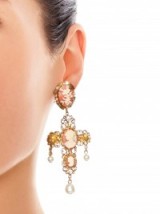 DOLCE & GABBANA Cameo embellished cross clip-on earrings ~ make a statement ~ jewellery ~ cameos ~ crosses