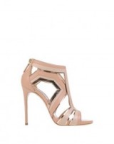 CASADEI pastel pink cut out sandals with back zip closure – party shoes – peep toes – high heeled sandals – evening heels – going out glamour