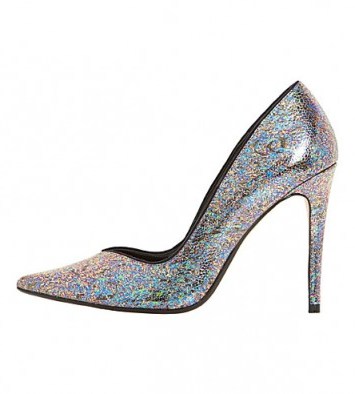 DUNE Bronwin metallic court shoe – multicoloured metallics – evening courts – occasion shoes - flipped