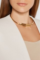 EDDIE BORGO Gold-plated pearl necklace ~ contemporary jewellery ~ modern style necklaces ~ fashion jewelry ~ chokers