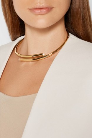 EDDIE BORGO Gold-plated pearl necklace ~ contemporary jewellery ~ modern style necklaces ~ fashion jewelry ~ chokers - flipped