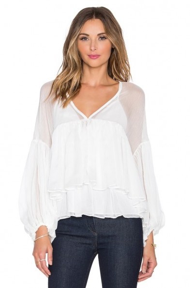 ENDLESS ROSE – Brisa Alize Top in off white. Ruffled tops | layered blouses | boho style fashion | feminine look - flipped