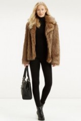OASIS faux fox fur coat brown – glamorous style coats – warm winter jackets – stylish fashin