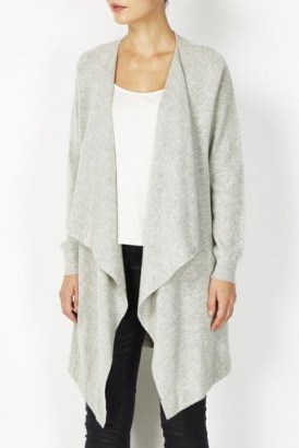 Wallis grey waterfall cardigan. Winter fashion / chic style cardigans / womens knitwear - flipped