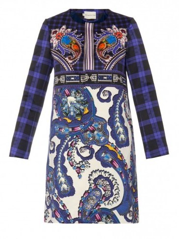 MARY KATRANTZOU Iona Vice Sapphire-print coat. Designer fashion ~ statement coats ~ ornate paisley prints ~ printed fabrics ~ luxury outerwear - flipped