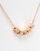 Kenzo Rose Gold Plated Mini Cube Stras Necklace. Luxe looks ~ luxury style ~ fashion jewellery ~ designer necklaces