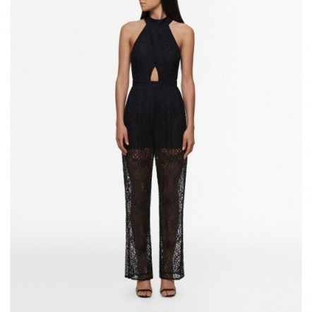KENDALL & KYLIE – KYLIE WIDE LEG LACE JUMPSUIT in black – as worn by Kendall Jenner out with with sister Kylie at Chadstone Shopping Centre in Melbourne, Australia, 18 November 2015. Celebrity fashion | star style | what celebrities wear | going out jumpsuits | occasion wear - flipped