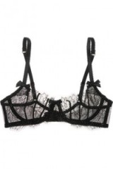 L’AGENT BY AGENT PROVOCATEUR Grace stretch-tulle and lace underwired bra ~ feminine and sexy ~ black bras ~ designer underwear ~ lingerie