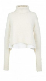 tibi – layered turtleneck in polar ivory. Knitwear | jumpers | sweaters | winter fashion | stay warm & stylish