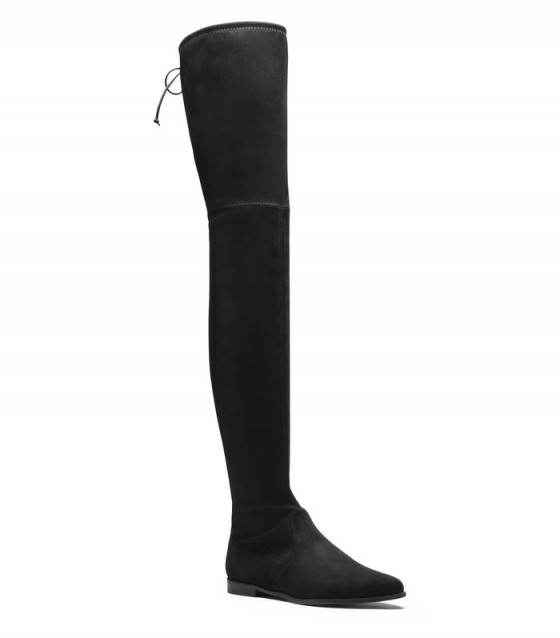Stuart Weitzman Leggylady Boots in noir – as worn by Gigi Hadid out in New York, 12 November 2015. Black thigh high boots| celebrity fashion | star style footwear | what celebrities wear