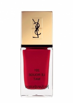 YVES SAINT LAURENT Limited Edition La Laque Couture colour 201. Party nails / red nail varnish / winter colours / cosmetics / beauty / lacquer - flipped