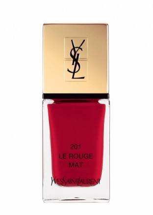 YVES SAINT LAURENT Limited Edition La Laque Couture colour 201. Party nails / red nail varnish / winter colours / cosmetics / beauty / lacquer