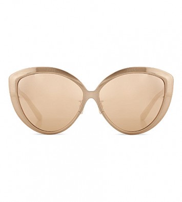 LINDA FARROW Metallic cateye sunglasses – rose gold metallics – womens eyewear