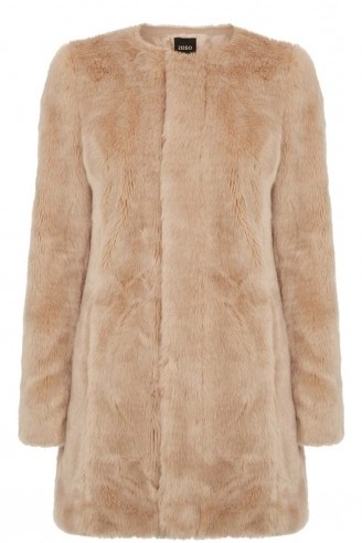 OASIS longline fur coat natural – warm winter coats – glamorous style - flipped