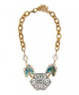 Lulu Frost gold plated Ortigia statement necklace – bold jewellery – semi-precious stone necklaces