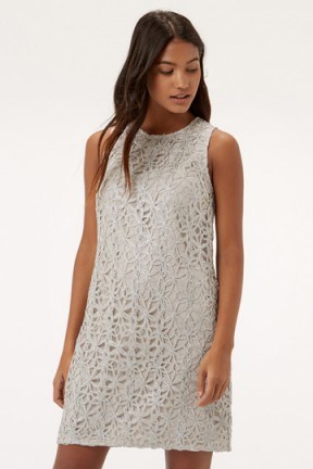 OASIS metallic lace shift dress. Christmas party dresses / going out fashion / Xmas parties / evening wear - flipped