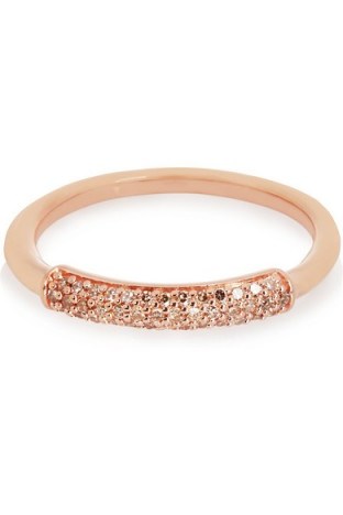 MONICA VINADER Stellar rose gold-plated diamond ring ~ champagne diamonds ~ jewellery ~ stacking rings - flipped