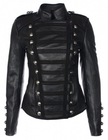 BODA SKINS Napoleon military leather jacket in oil black – as worn by ...