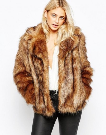 Oasis Faux Fur Coat brown. Luxury style ~ luxe looks ~ glam winter coats ~ glamorous jackets - flipped